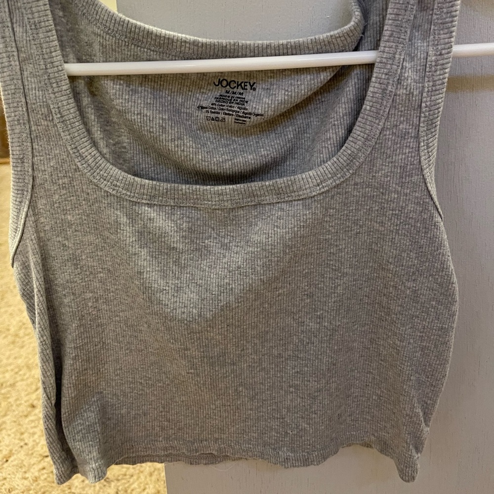 Jockey cropped tank top, worn once, size medium